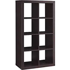 Better Homes and Gardens 8-Cube Storage Organizer, Multiple Colors, Espresso