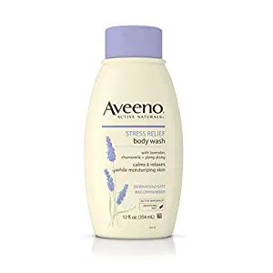 Aveeno Active Naturals Stress Relief Body Wash With Lavender, Chamomile & Ylang-Ylang, 12 Ounce (Pack Of 3) by Aveeno