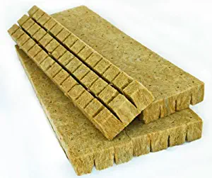 Rockwool Starter Cubes 1" for Seedling Propagation, Cloning, Rapidrooter Replacement (100 Cubes (1/2 Sheet of 1"))