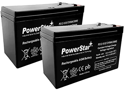 PowerStar-2Pack-2 Year Warranty 12V 9AH SLA Battery for Razor e200 / e200s / e225 / e300 / e300s / e325