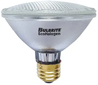 Bulbrite E26 Dimmable EcoHalogen Wide Flood PAR30SN Halogen Light Bulb, 75 Watt Equivalent, Soft White