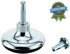 Well Top Bed Frame Feet Replacement Chrome Glider (Set of 4)