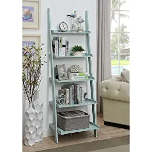 Convenience Concepts 8043391SF American Heritage Bookshelf Ladder, Sea Foam