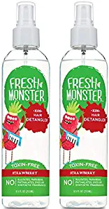 Fresh Monster Kids Detangler Spray Strawberry, 8oz, Pack Of 2