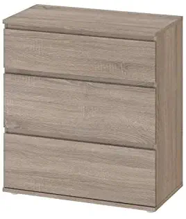 Tvilum Aurora 3 Drawer Wide Chest, Truffle