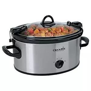 Crock-Pot SCCPVL600S Cook' N Carry 6-Quart Oval Manual Portable Slow Cooker, Stainless Steel (Certified Refurbished)