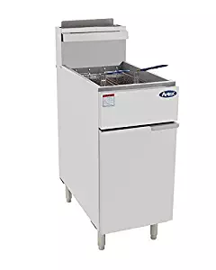 Atosa USA ATFS-40 (High BTU 102k) Heavy Duty 40 lbs Stainless Steel Deep Fryer - Natrual Gas