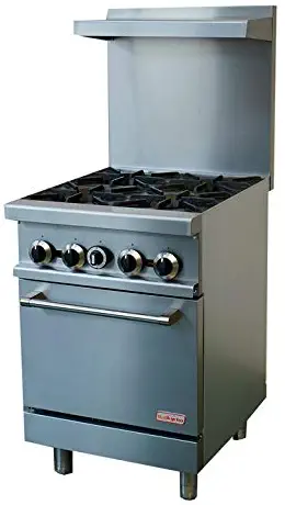 Backychu Freestanding Gas Range with 4 Sealed Burner, Stainless Steel