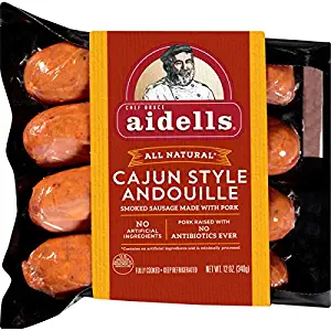 Aidells Smoked Pork Sausage, Cajun Style Andouille, 12 oz. (4 Fully Cooked Links)