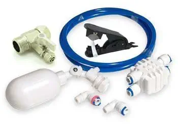 Malida 1/2" To 1/4" Tube Feed Water Adapter Ball Valve Float Valve Kit for RO & RO/DI Systems