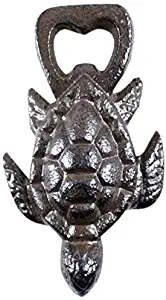 Cast Iron Turtle Bottle Opener 4.5 Inch - Cast Iron Bottle Opener - Rustic Sealife Gift