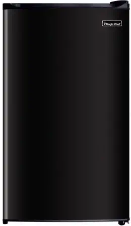 Magic Chef 3.5 cu ft Compact Single Door Refrigerator, Black