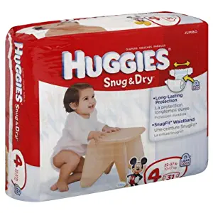 Huggies Snug & Dry Diapers 31 ct Size 4