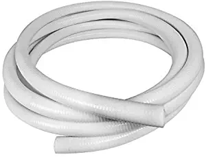 Sun2Solar 1.5 Inch Diameter x 50 Feet Length Flexible PVC Hose | Flexible Pipe White Schedule 40 PVC | Perfect for Plumbing Filtration Systems