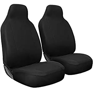 Motorup America High Back Black Auto Seat Cover - Fits Select Vehicles Car Truck Van SUV