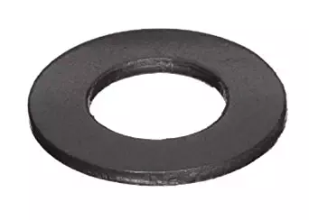 Steel Flat Washer, Black Oxide Finish, ASME B18.22.1, 1/4" Screw Size, 9/32" ID, 5/8" OD, 0.065" Thick (Pack of 100)