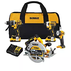 DEWALT 20V MAX XR Brushless Combo Kit, Compact 4-Tool (DCK483D2)