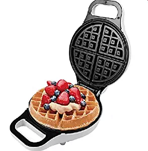 J-JATI Electric 10"Round Waffle Maker Iron None Stick Surface Rotary Plate SW228-W