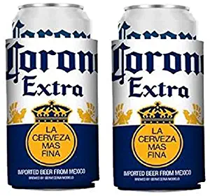 Corona Extra Beer Can Cooler Holder Kaddy Huggie Coolie Set of 2