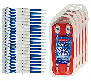 Colgate Wisp - Wisp Toothbrush - Camping Toothbrush - Mini Toothbrush - No Water Needed - Guaranteed Freshness. Great for Camping, Traveling. Each Pack Is Small, Compact and Contains 4 Disposable Toothbrushes. Clean Teeth and Fresh Breath - 5 Packs