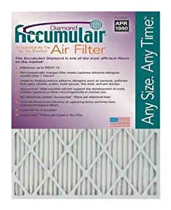 Accumulair Diamond 16x20x1 (15.5x19.5) MERV 13 Air Filter/Furnace Filters (2 Pack)