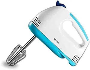 Electric whisk Portable Hand mixer Electric hand mixers Handheld Stainless steel Egg beater for kitchen 5-speed settings Whisks With two dough hooks 0531 (Color : Blue)