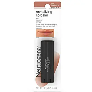 Neutrogena Revitalizing Lip Balm SPF 20, Petal Glow [40], 0.15 oz (Pack of 3)