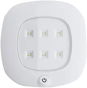 Light It! By Fulcrum LED Wireless Ceiling Light, Remote Control Compatible, Battery Operated, White