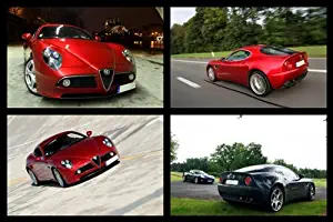 Driver Motorsports Poster of Alfa Romeo Competizione 8C HD Collage 54 X 36 Inch Print