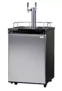 Kegco K209SS-2 Full Size Kegerator - Double Faucet - D System - Stainless Door