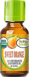 Organic Sweet Orange Essential Oil (100% Pure - USDA Certified Organic) Best Therapeutic Grade Essential Oil - 30ml