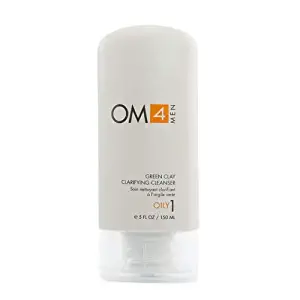 Organic Male OM4 Oily Step 1 - Green Clay Clarifying Cleanser (5.0 oz) Organic & Natural detoxifying Kaolin Clay based Cleanser for all skin types