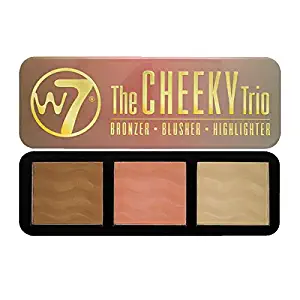 The Cheeky Trio Powder Palette W7 0.74 oz Bronze - Dream Machine, Blusher - 5th Avenue, Highlighter - Hot Stuff For Women