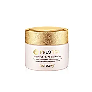 SECRET KEY Prestige Snail Repairing Cream 1.69 fl.oz. (50g) - All in One Snail Skin Nourishing Facial Cream, Night Skin Care, Skin Elasticity for Tough & Darkness Skin