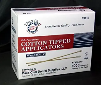 Value-Pack 2,000 x 6" (Inches) Cotton-Tipped Applicator/Cotton Swab/Q-Tips