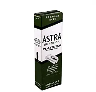 100 Astra Superior Premium Platinum Double Edge Safety Razor Blades 100 Count (Pack of 4)