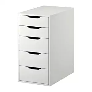 Ikea Drawer Unit, 14 1/8" x 27 1/2", White, Alex 101.928.24