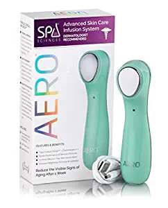 Spa Sciences AERO- Sonic Skin Care Infusion System – Maximum Absorption of Anti-Aging Serums/Moisturizers | Clinically Proven 3-n-1 Technology-Better & Faster Results | Rechargeable