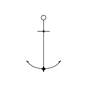 Tattify Simple Anchor Temporary Tattoo - Tall Dark and Handsome (Set of 2) - Other Styles Available - Fashionable Temporary Tattoos - Long Lasting and Waterproof