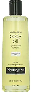 Neutrogena Fragrance-Free Lightweight Body Oil for Dry Skin, Sheer Moisturizer in Light Sesame Formula, 8.5 fl. oz