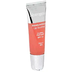 Neutrogena MoistureShine Lip Soother, SPF 20, Gleam 40, 0.35 Ounce (10 g) (Pack of 2)