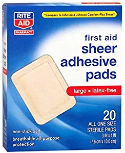 Rite Aid Sheer Adhesive Bandages with Sterile Non Stick Pad, 3