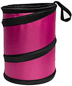 FH Group FH1120PINK Auto Car Trash Can Portable Collapsible Car Trash Can Waterproof Garbage Container Small, Pink Color