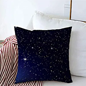 Throw Pillow Square Covers Starlit Dark Nights Clouds Sky Stella Science Galaxy Twinkle Nature Moon Design Mountains Stars Linen Cushion Pillow Covers Couch Home Decor 16x16 Inch