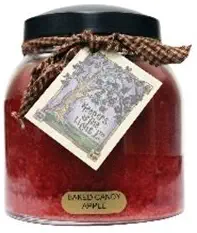 A Cheerful Giver Baked Candy Apple 34oz Papa Jar Candle, Red