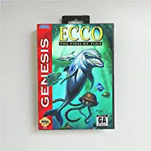 Game Card Ecco The Tides of Time - USA Cover With Retail Box 16 Bit MD Game Card for Sega Megadrive Genesis Video Game Console