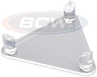 BCW Deluxe Acrylic Ball Stand - Holds Footballs, Basketballs, Volleyballs or Soccer Balls - Display Stand or Holder