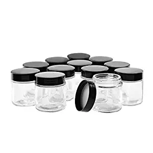 4OZ Glass Jars with Lids, Hoa Kinh Small Glass Jars, 12 Pack Round Canning Storage Jars Containers for Storing Lotions, Powders, and Ointments