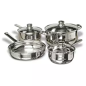 Concord Cookware SAS1700S 7-Piece Stainless Steel Cookware Set, includes Pots and Pans