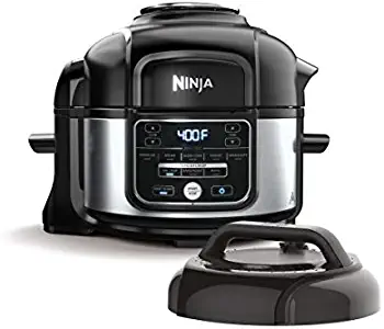 Ninja OS101 Foodi 9-in-1 Pressure Cooker and Air Fryer with Nesting Broil Rack, 5-Quart Capacity, and a Stainless Steel Finish